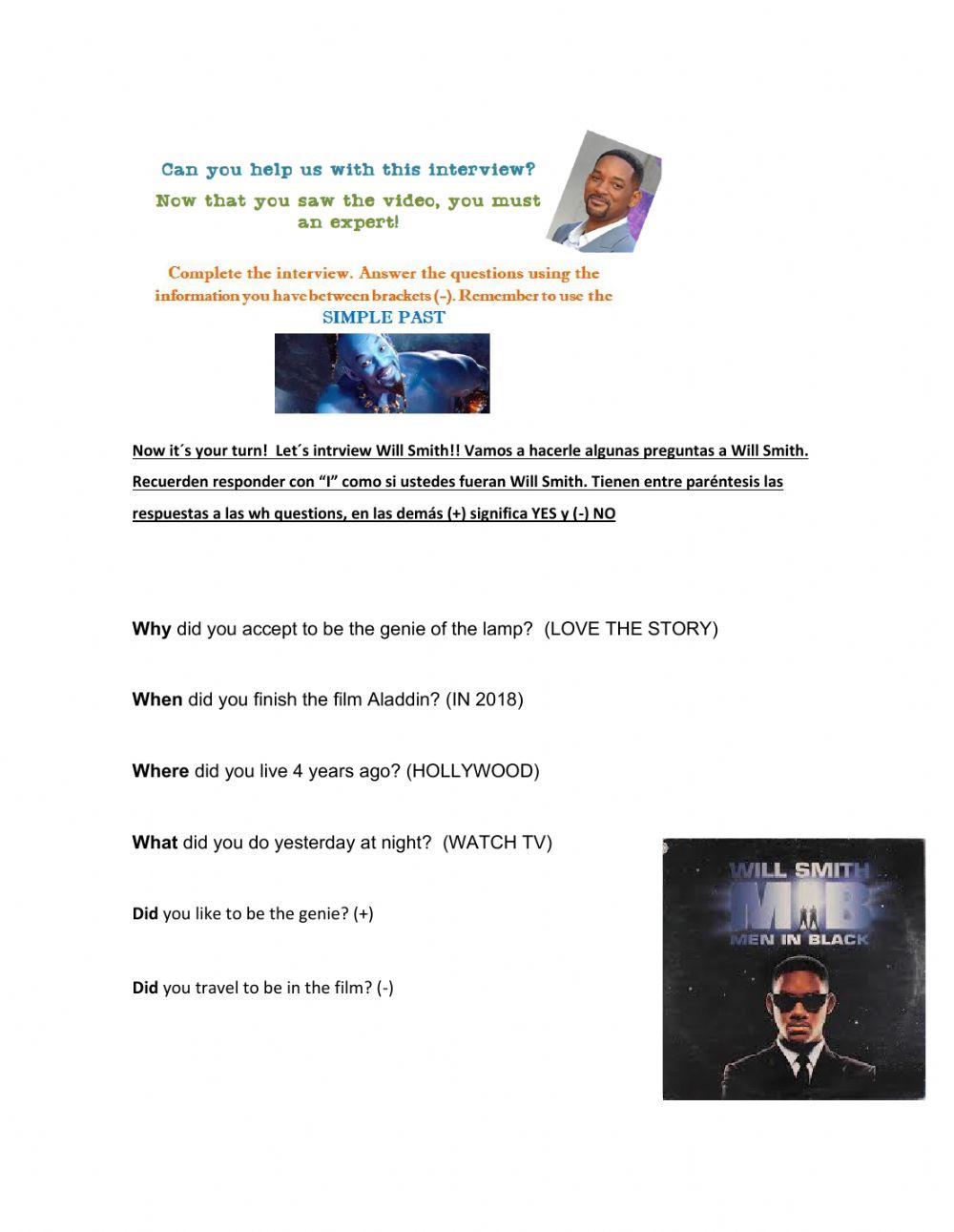 questions in the simple past