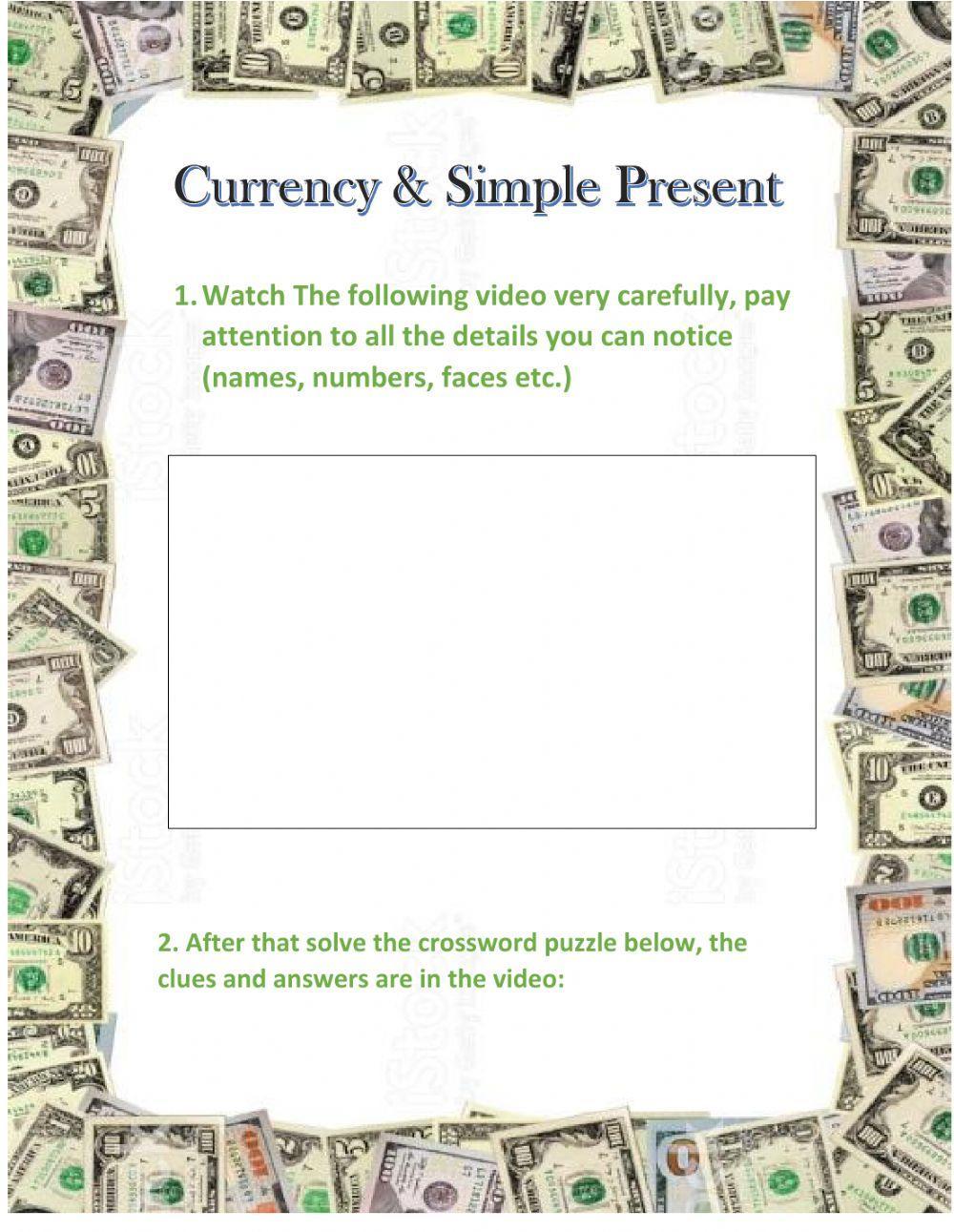 Currency and Simple Present