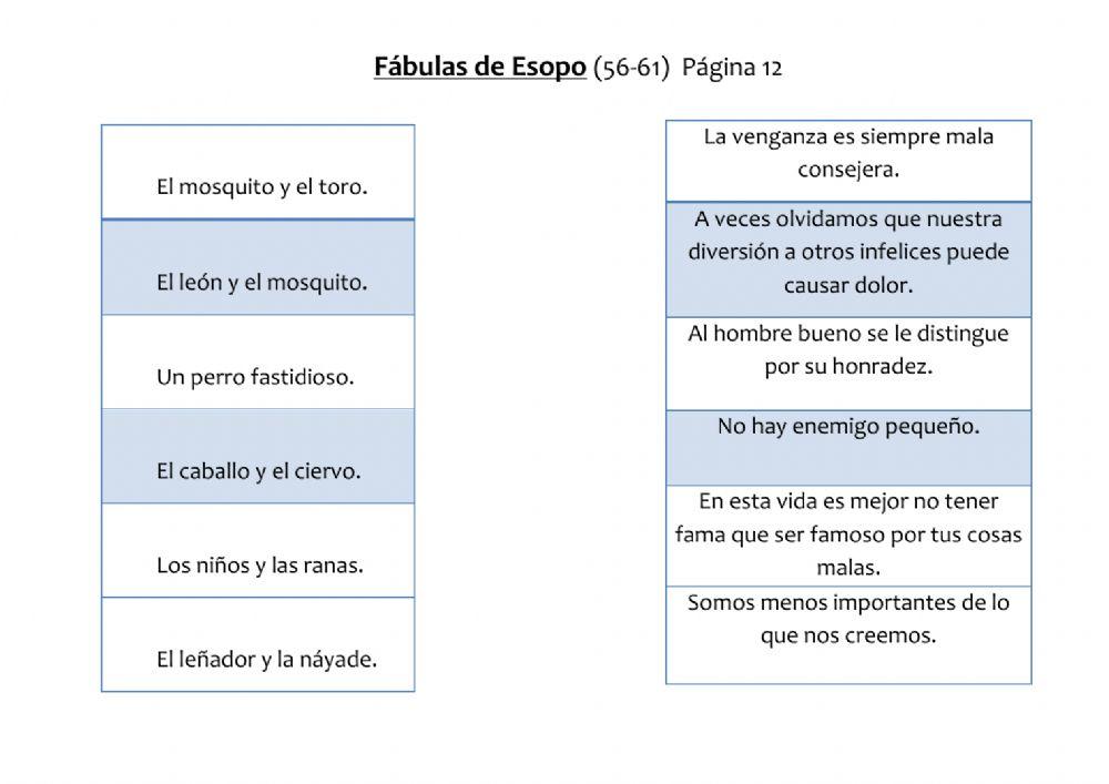 Fábulas de Esopo (51-61)