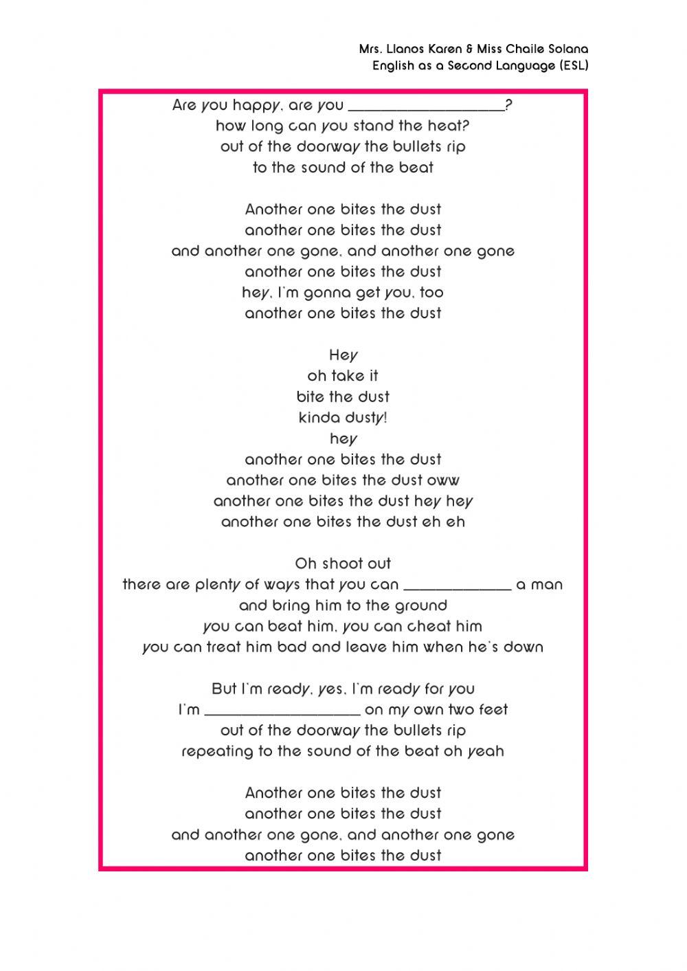 Another one bites the dust - Queen