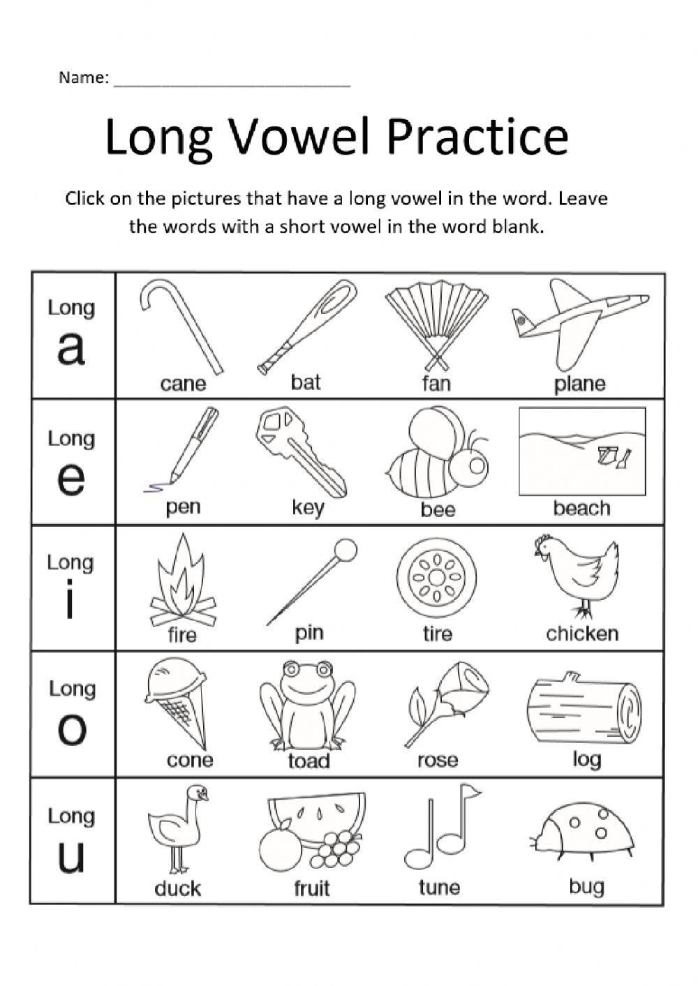 Long Vowel Practice