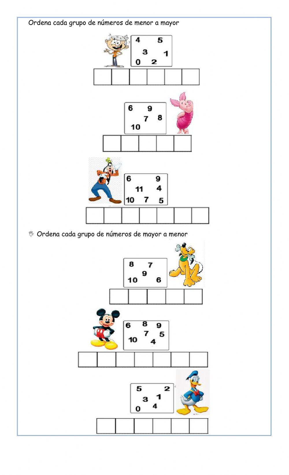 Relación de orden numérico