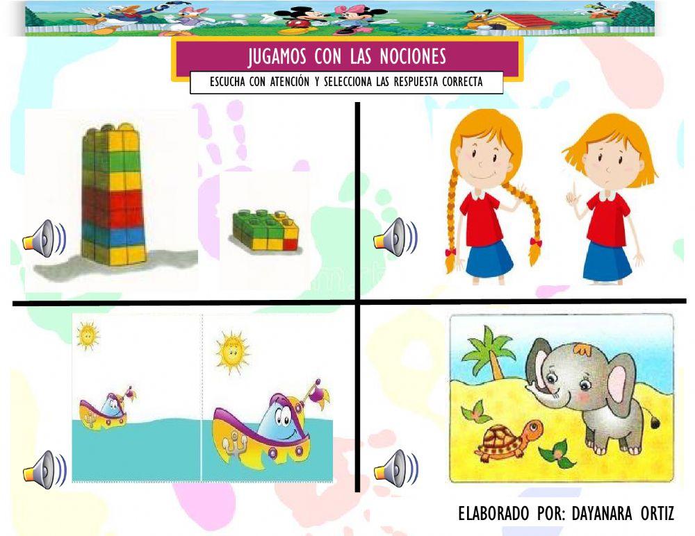 Jugamos con las nociones