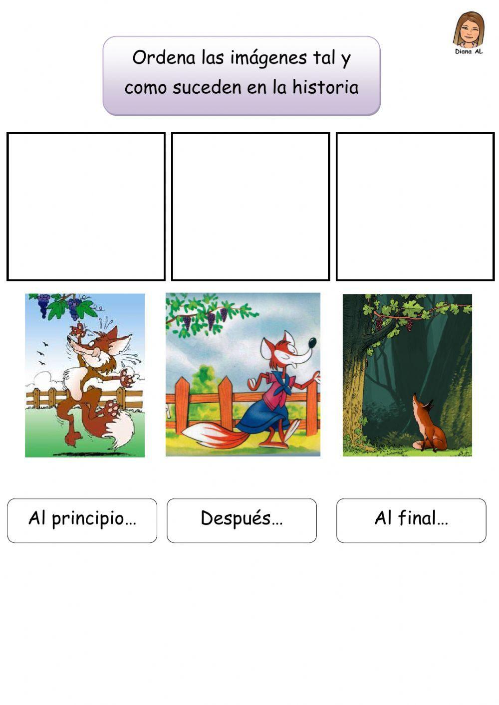 Fábula: la zorra y las uvas