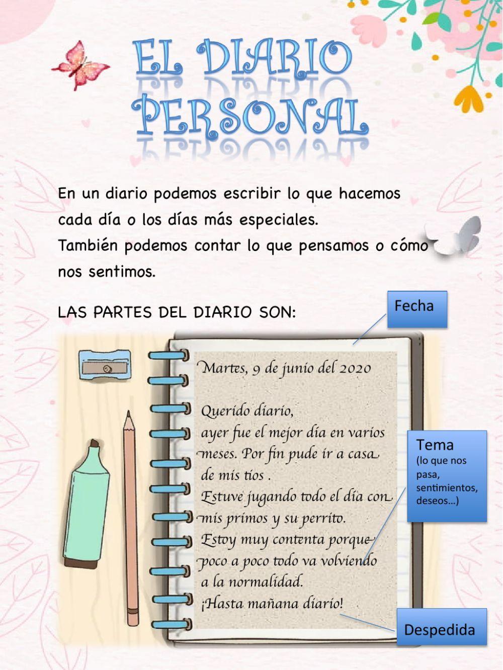 Diario personal worksheet