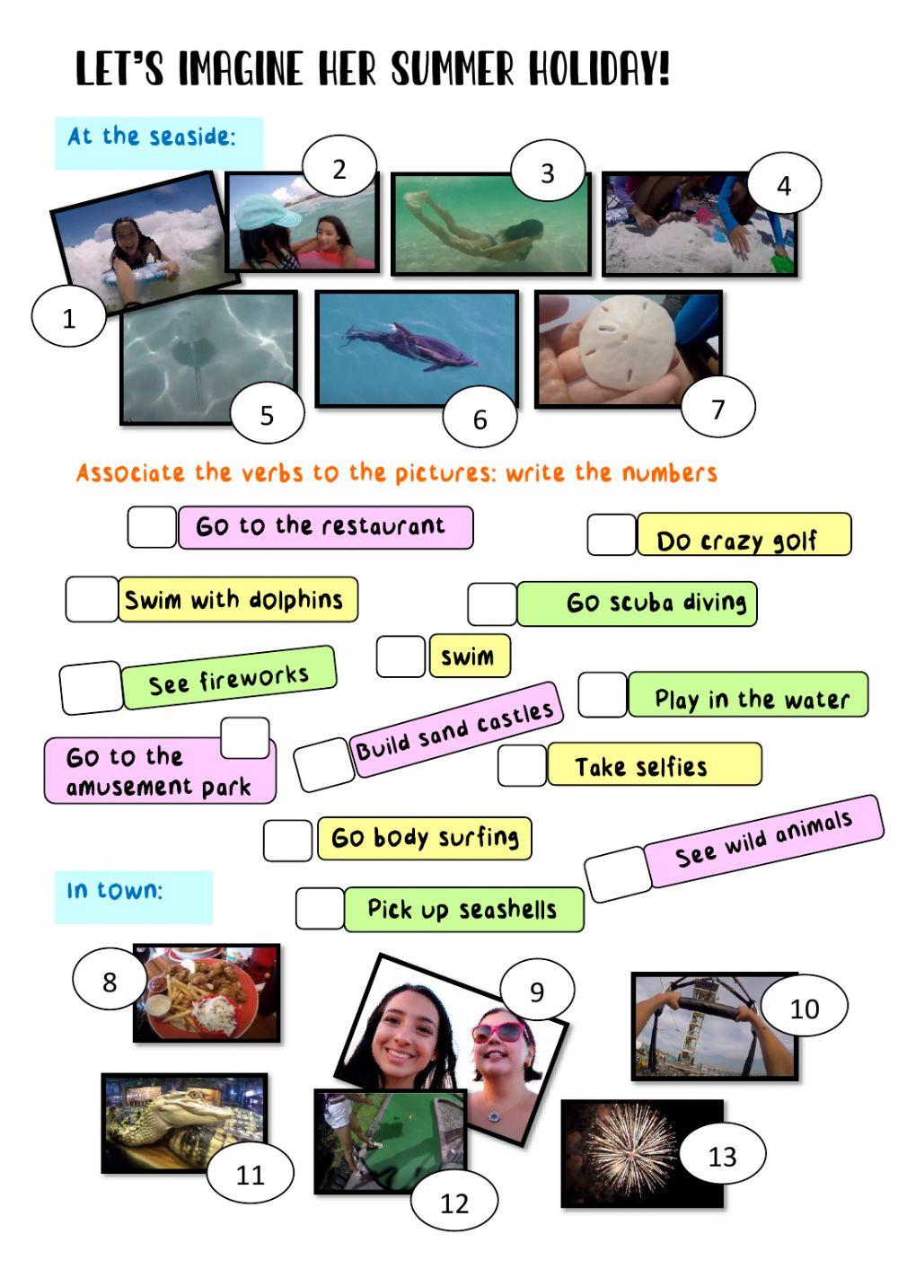 Imagine her summer hols