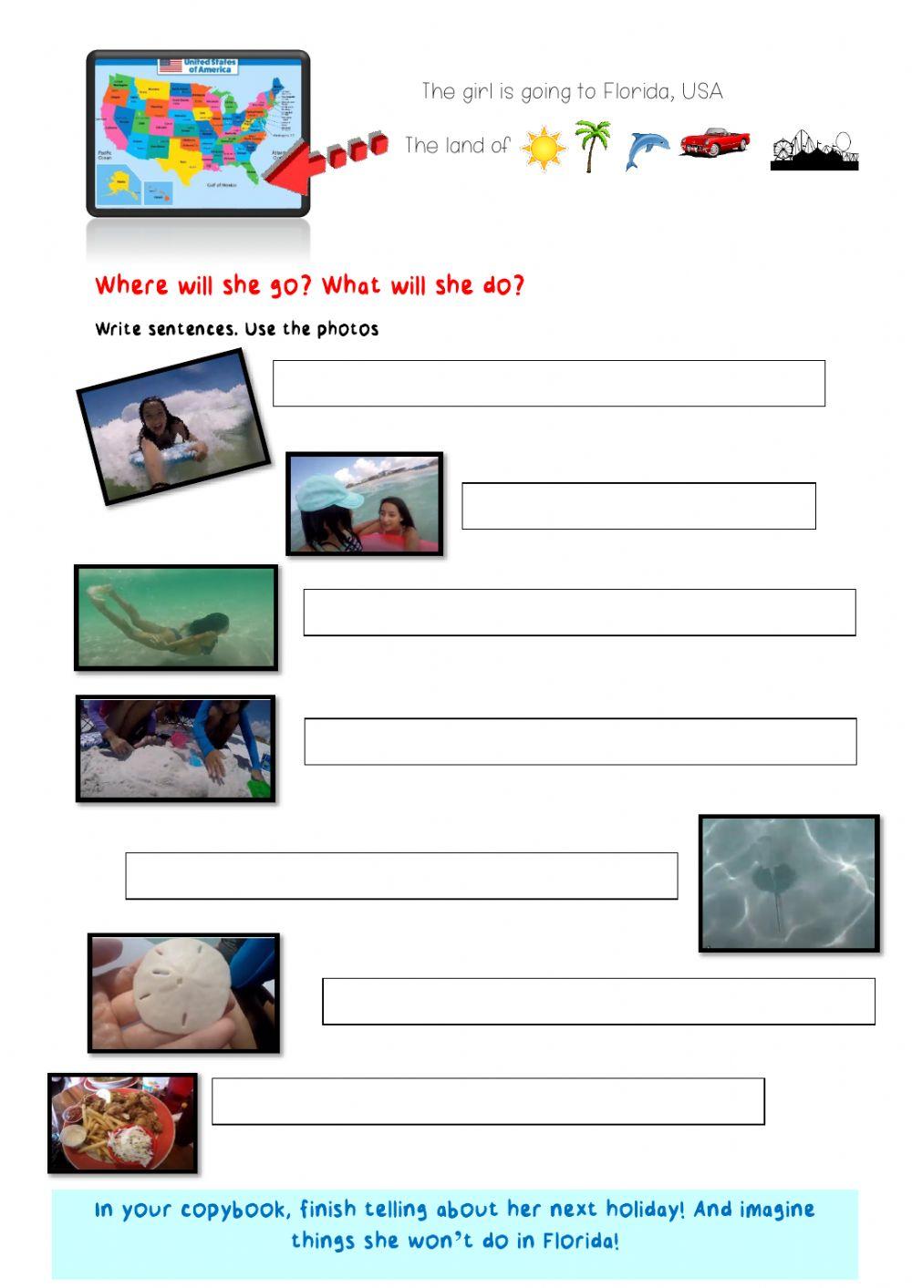 Imagine her summer hols