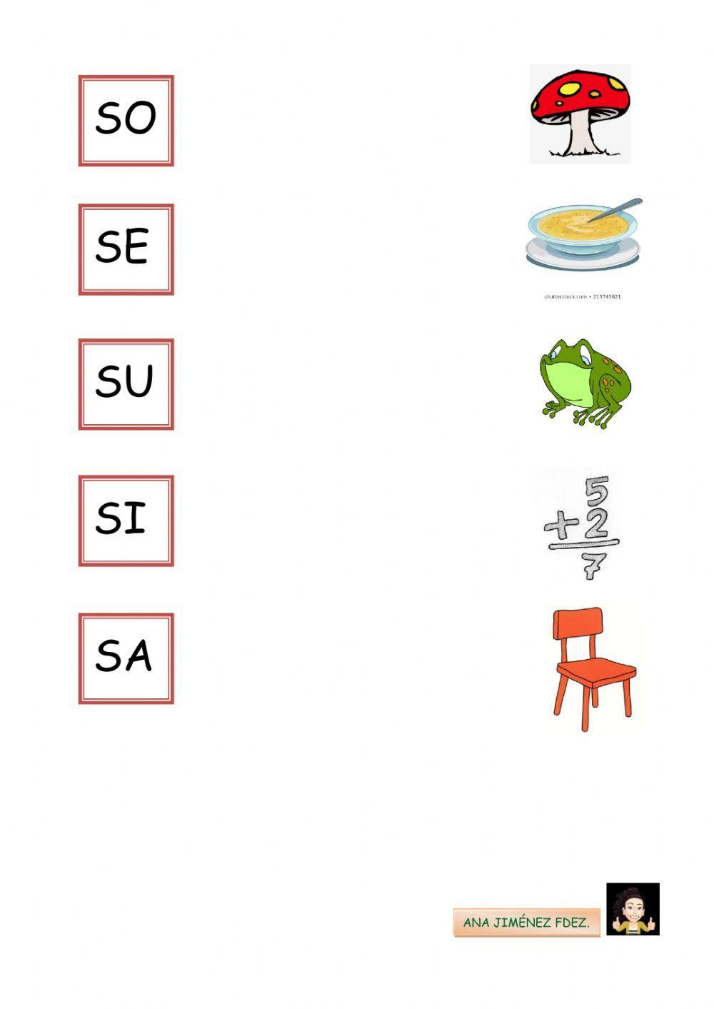 Unir sa, se, si, so, su