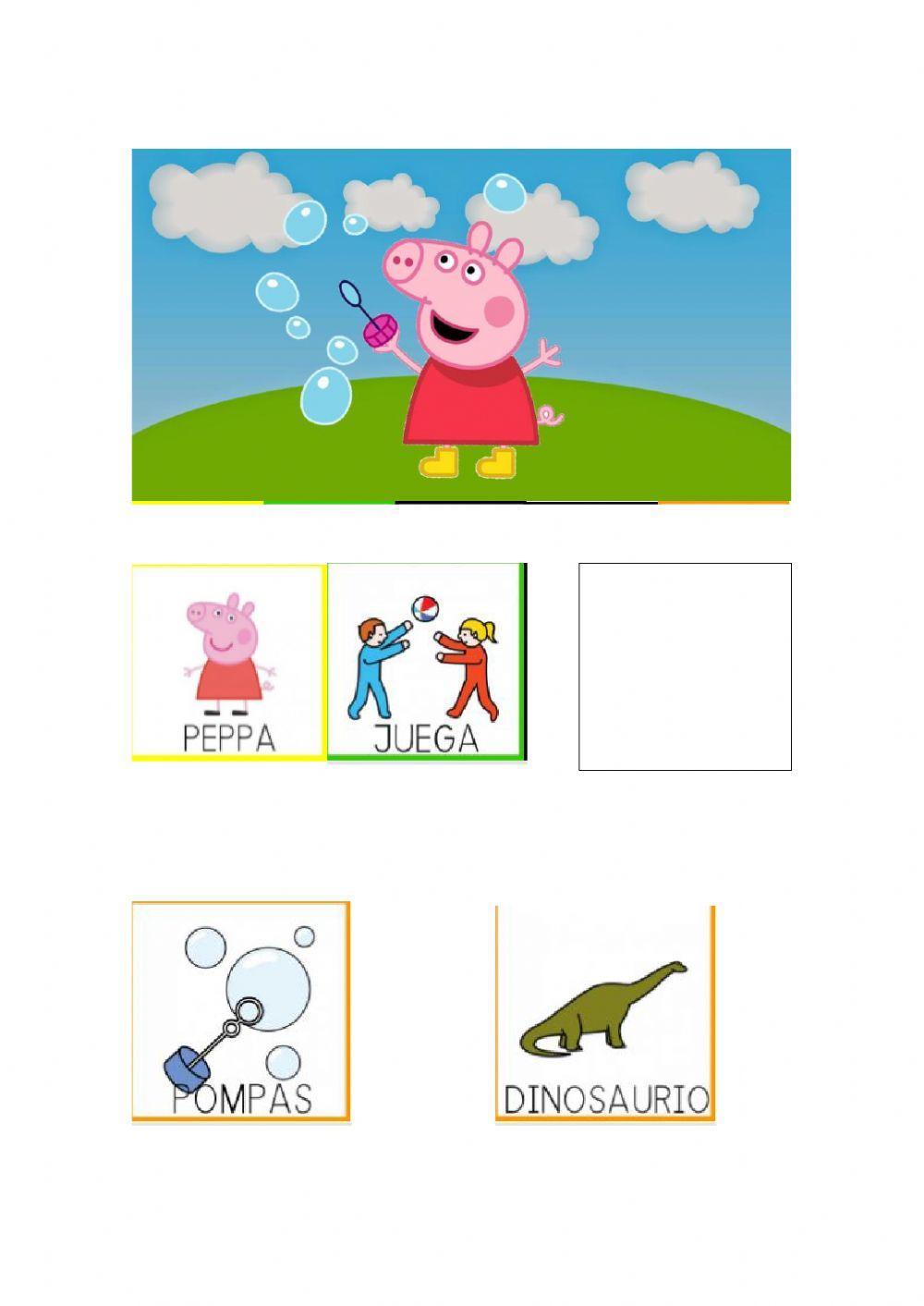 Pepa pig juega con las pompas
