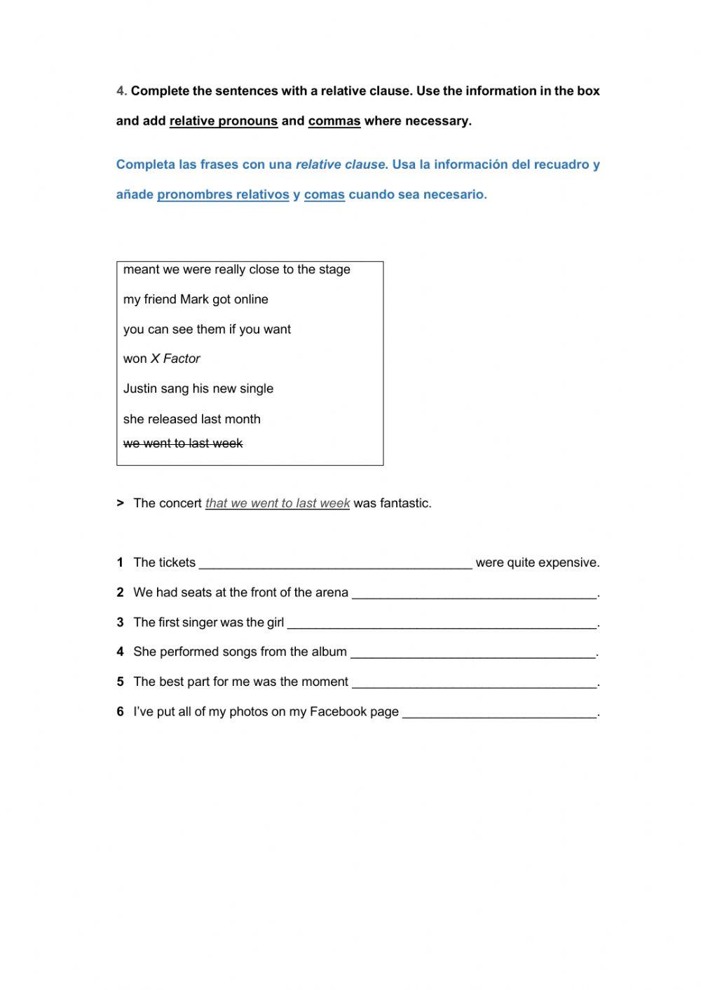 Revision 4ºESO (Unit 6)