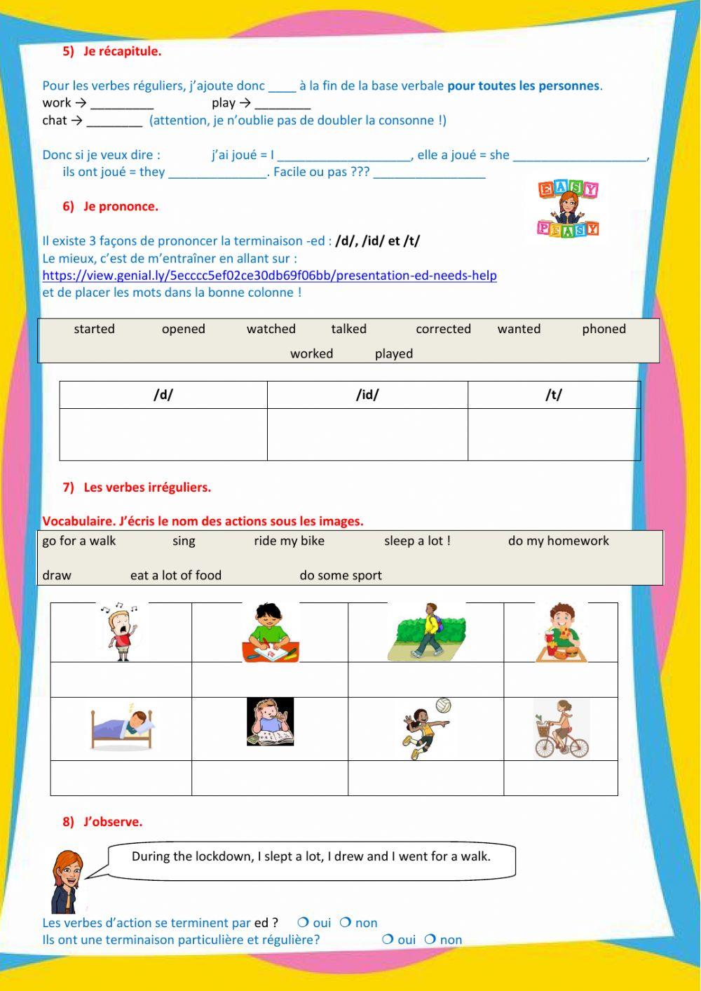 Prétérit-Anglais-5e