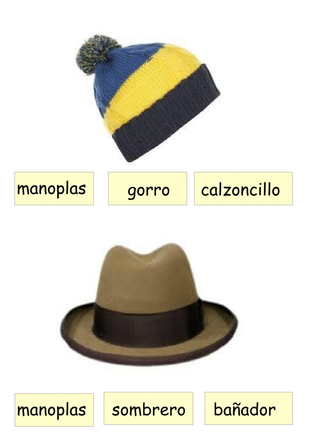 Vocabulario prendas de vestir y accesorios