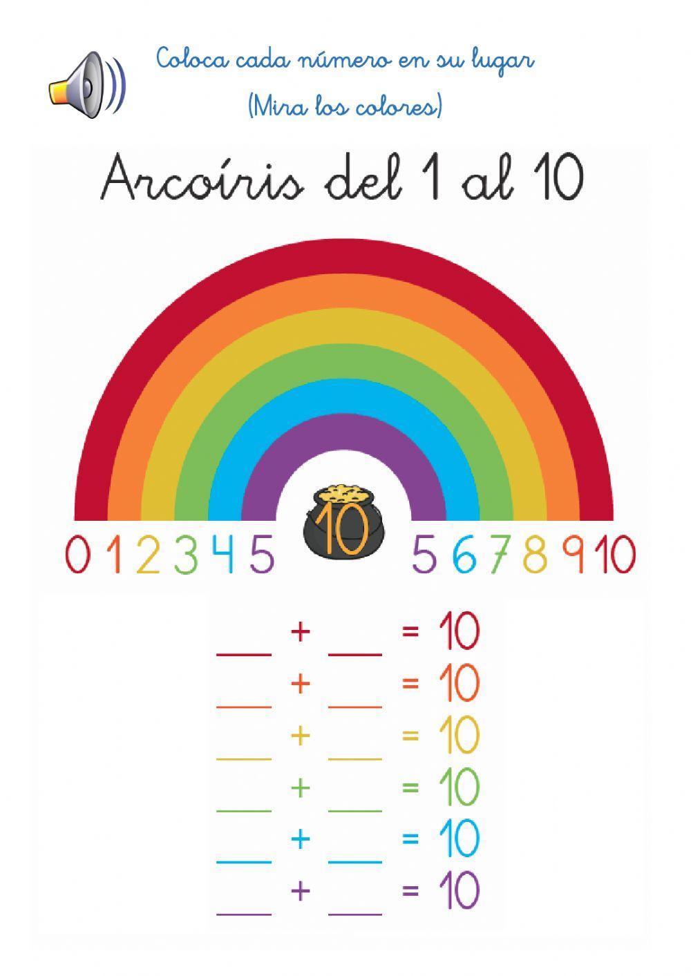 Arcoíris del 1 al 10