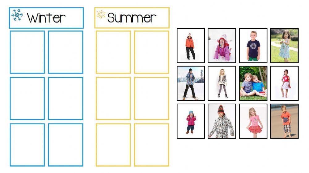 Winter and Summer Clothing Winter and Summer Clothing