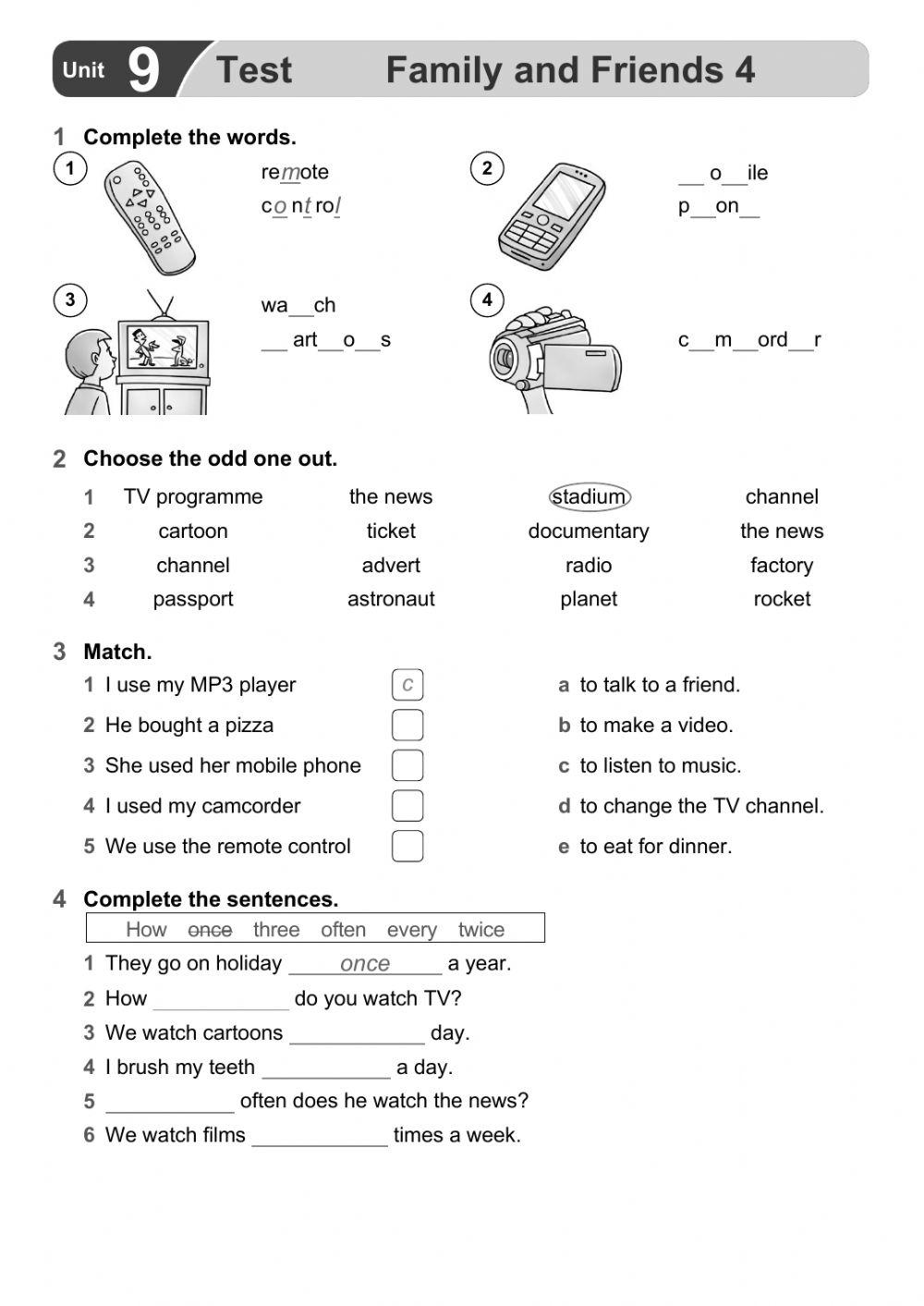 Family And Friends 4 Unit 7 Lesson 1