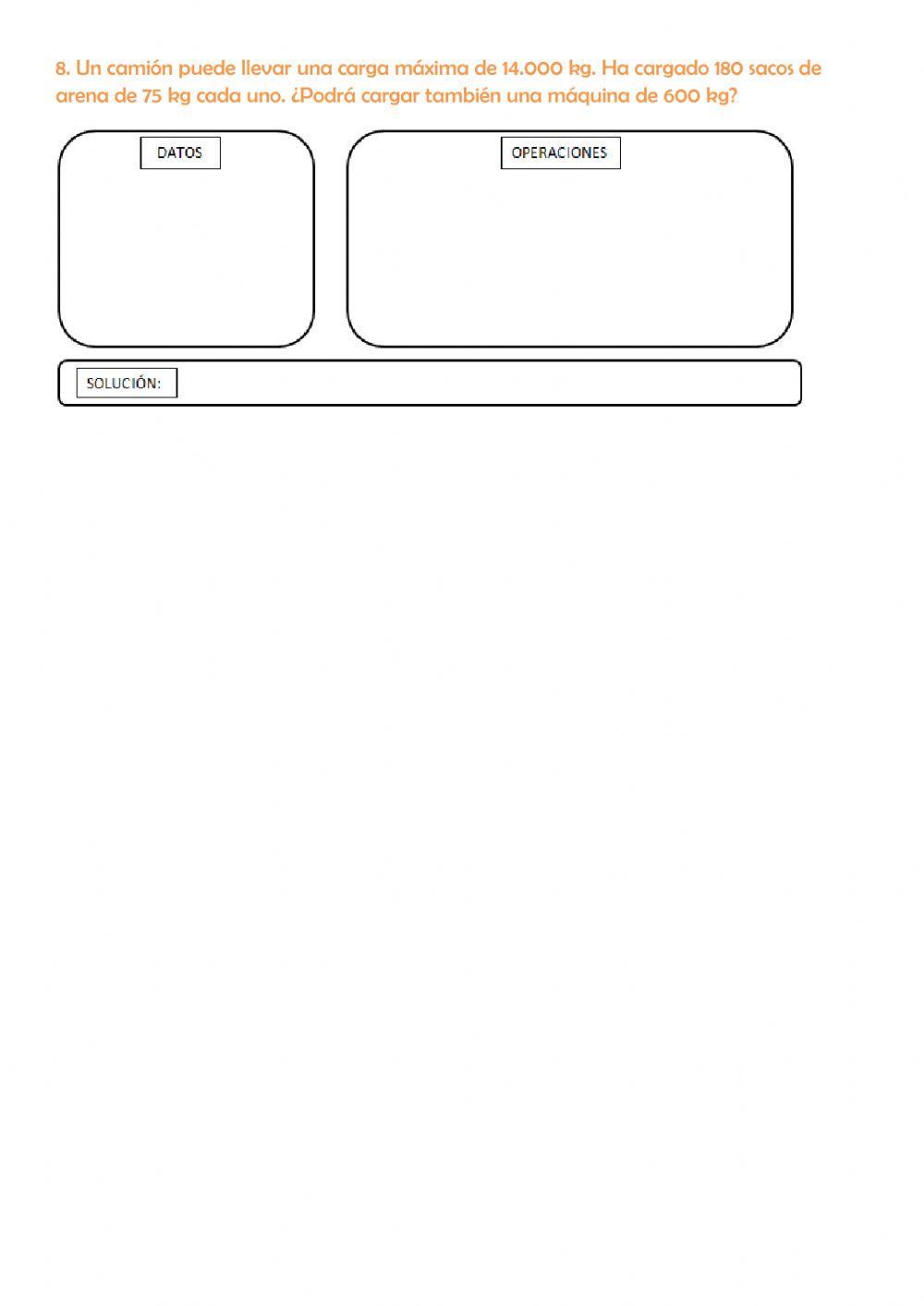 REPASO ACUMULATIVO DEL TEMA 14 DE MATEMÁTICAS (4º de Primaria)