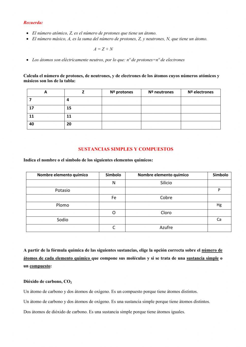 Repaso Física y Química (Unidades 2 y 3)