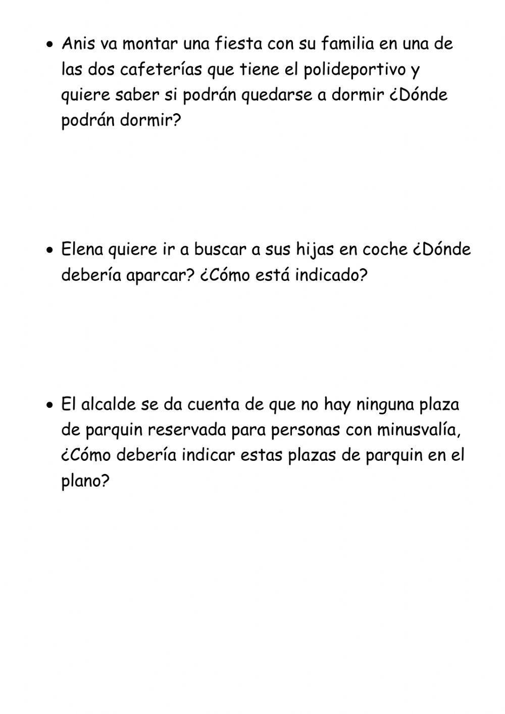 El plano del Polideportivo