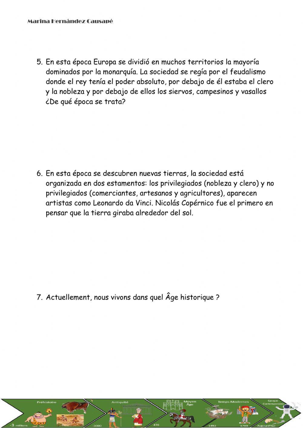 Les Âges historiques