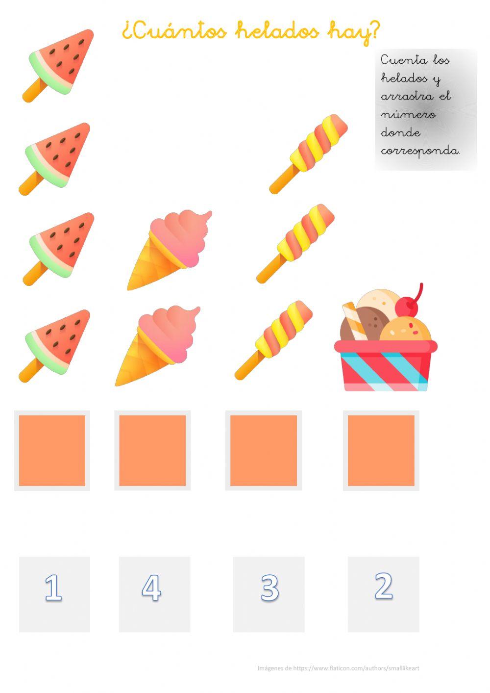 ¿Cuántos helados hay? ¿Cuántos helados hay?