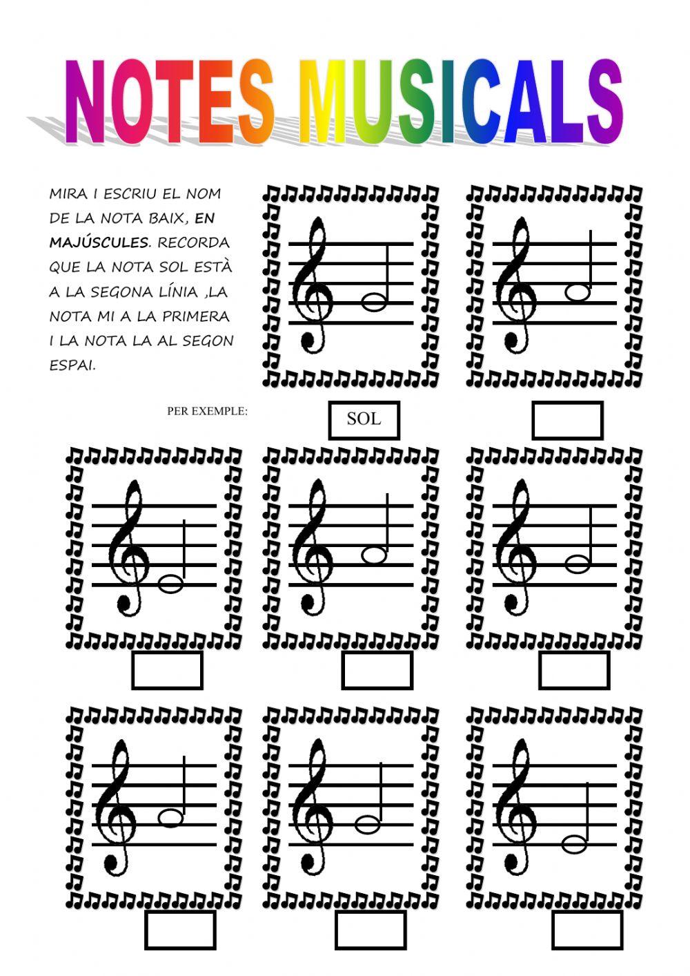 Notes musicals s-m-l