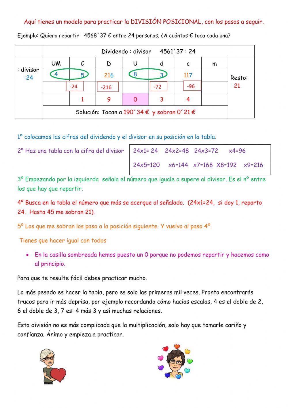 División posicional ABN