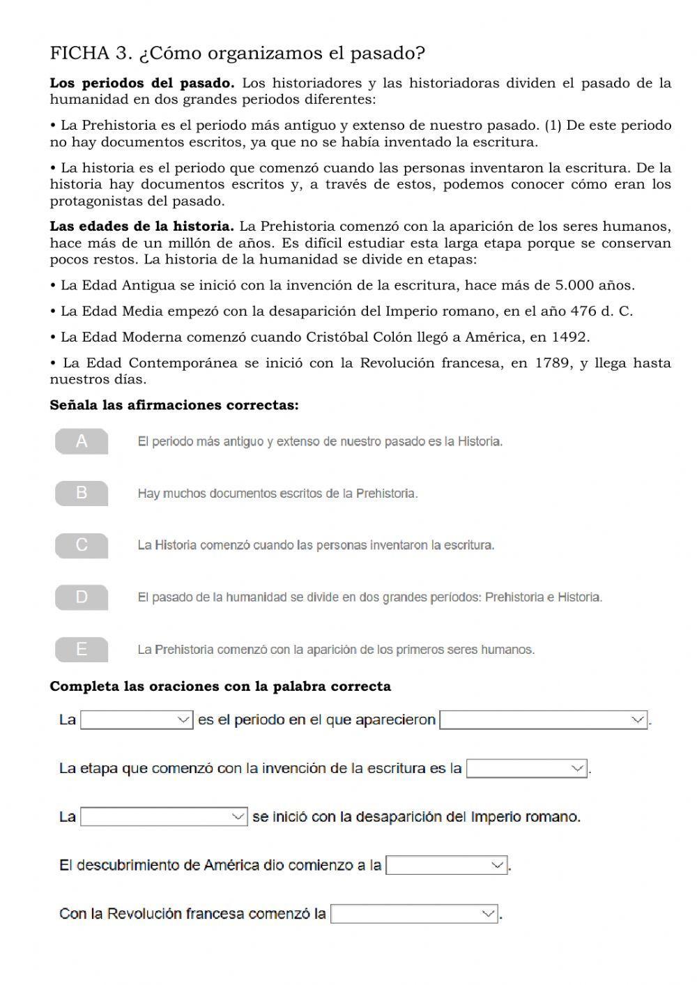 Cómo organizamos el pasado