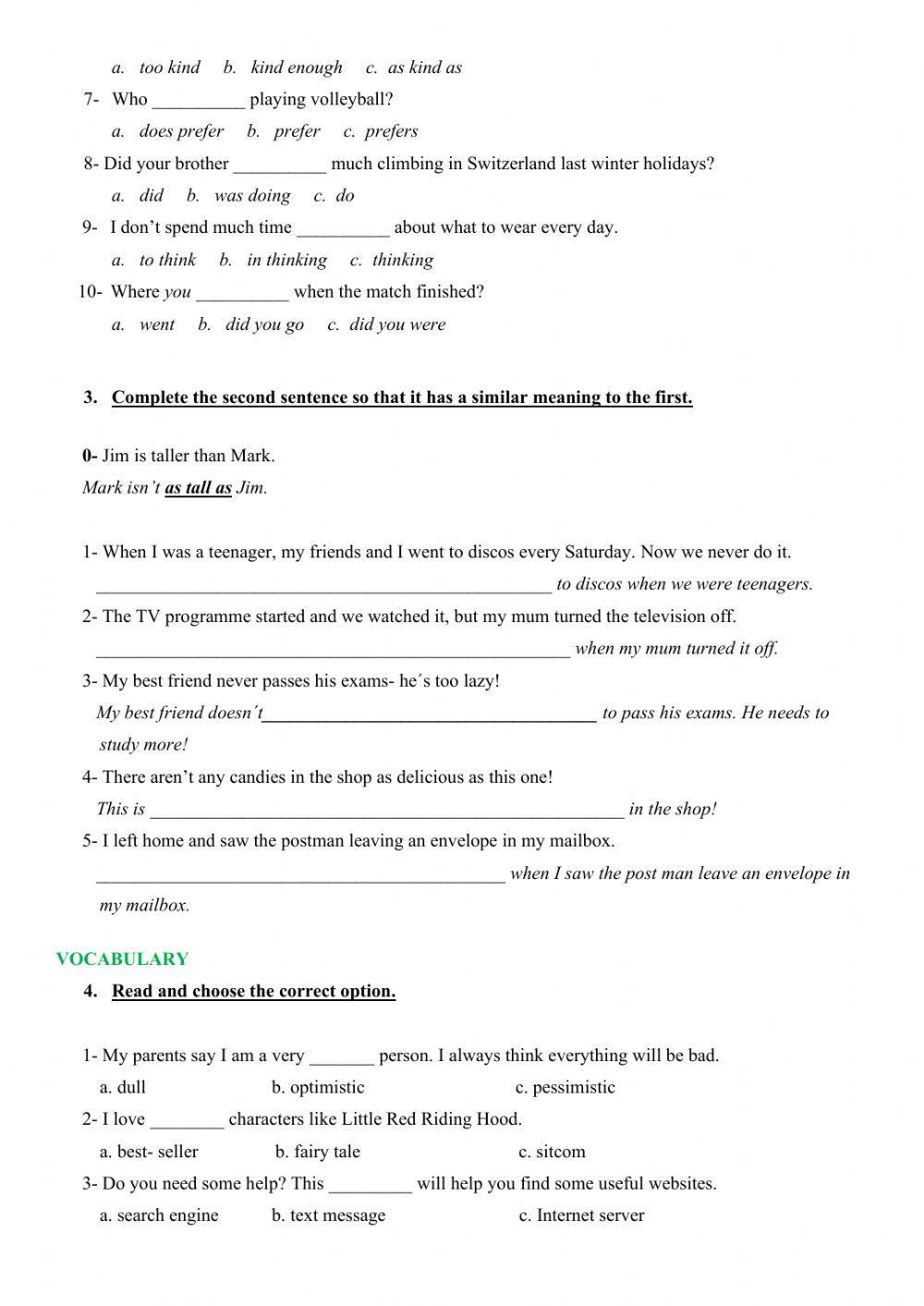 Ket 1 focus 2 practice