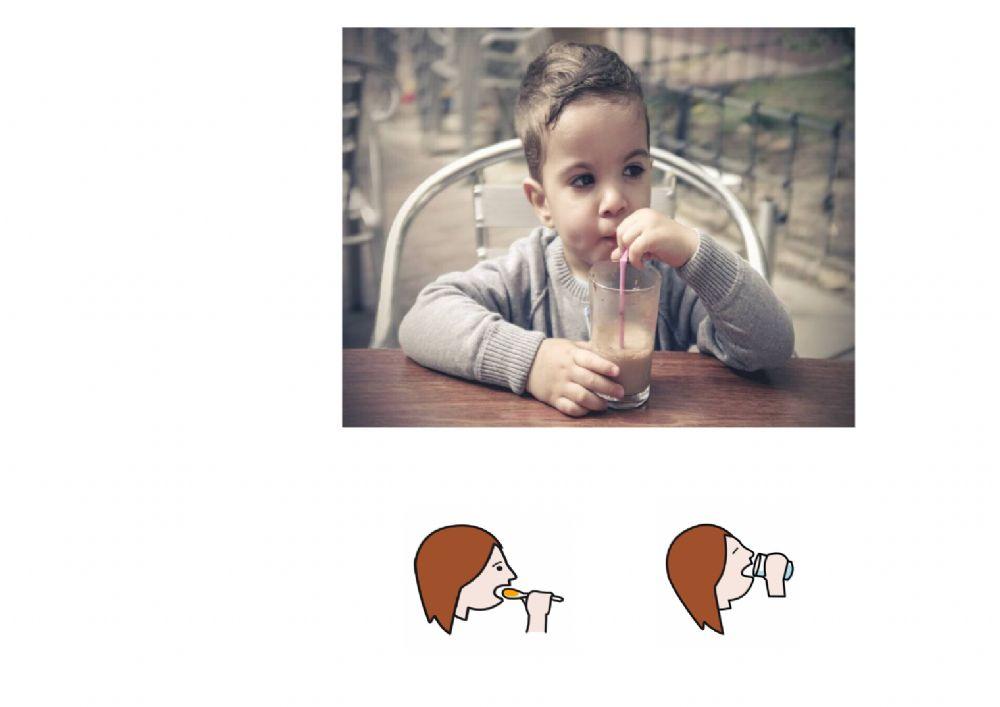 Discriminar acciones comer-beber