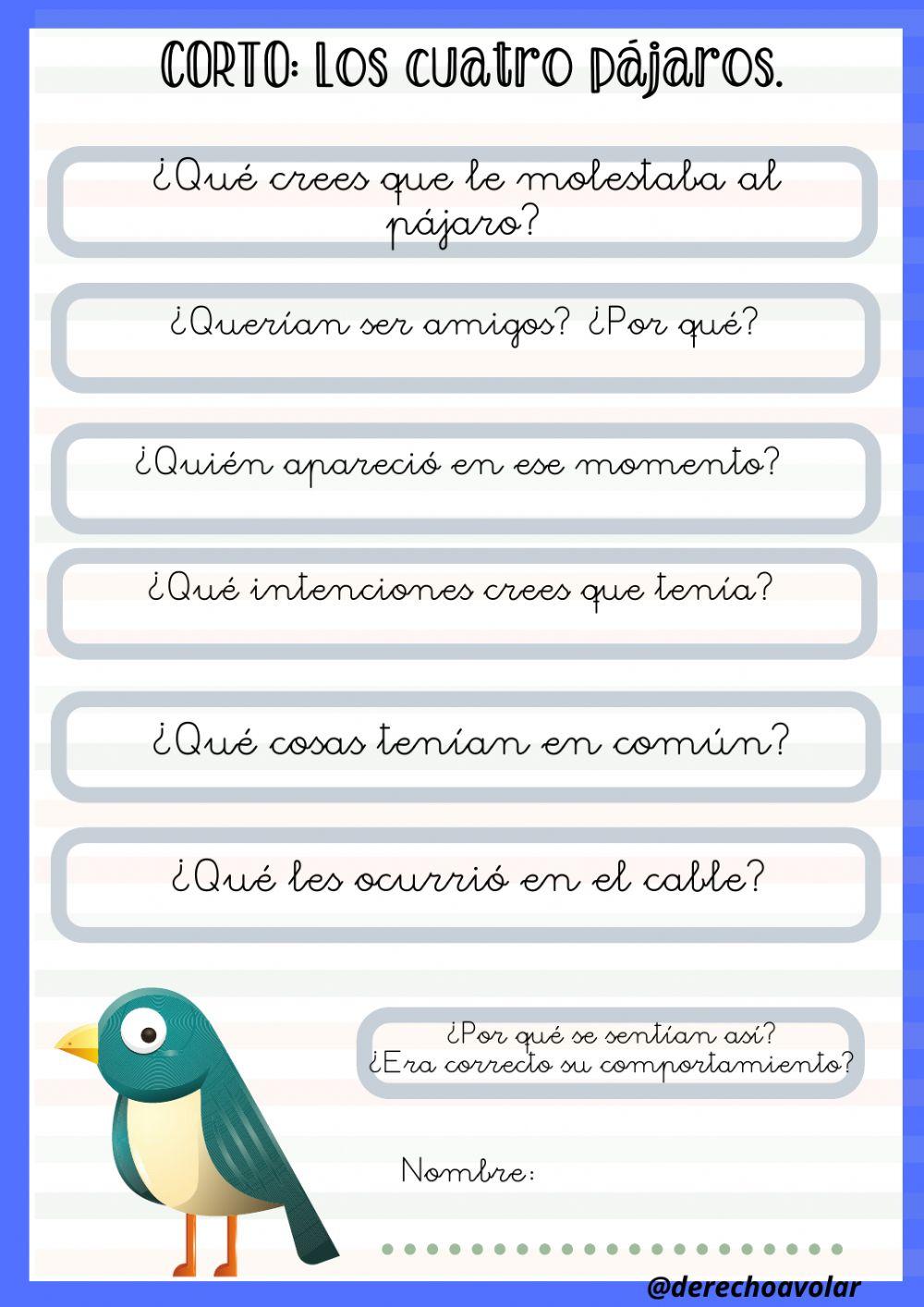 Corto: Los cuatro pájaros Corto: Los cuatro pájaros