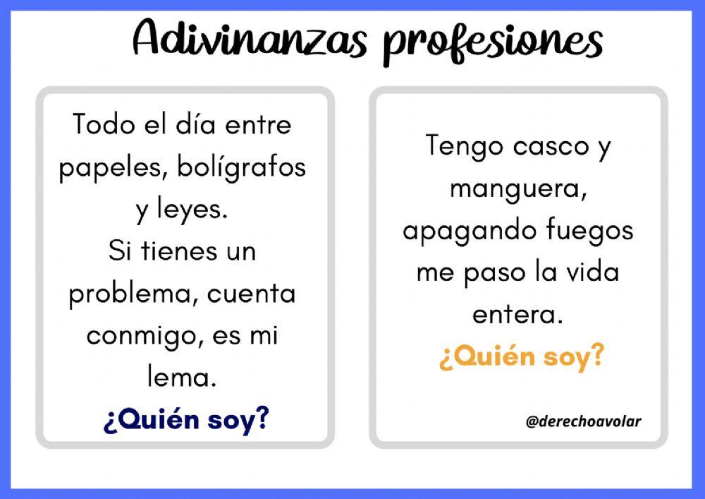 Adivinanzas de profesiones