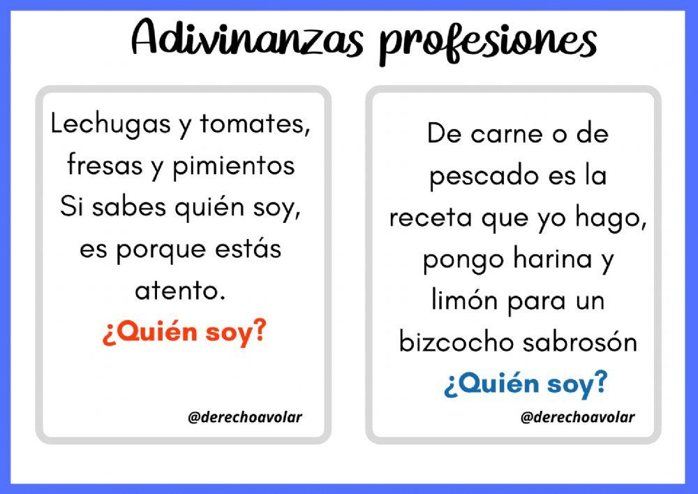 Adivinanzas de profesiones