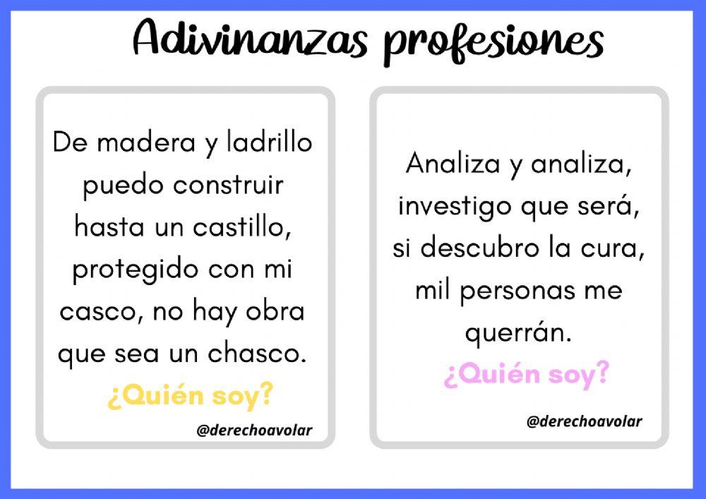Adivinanzas de profesiones