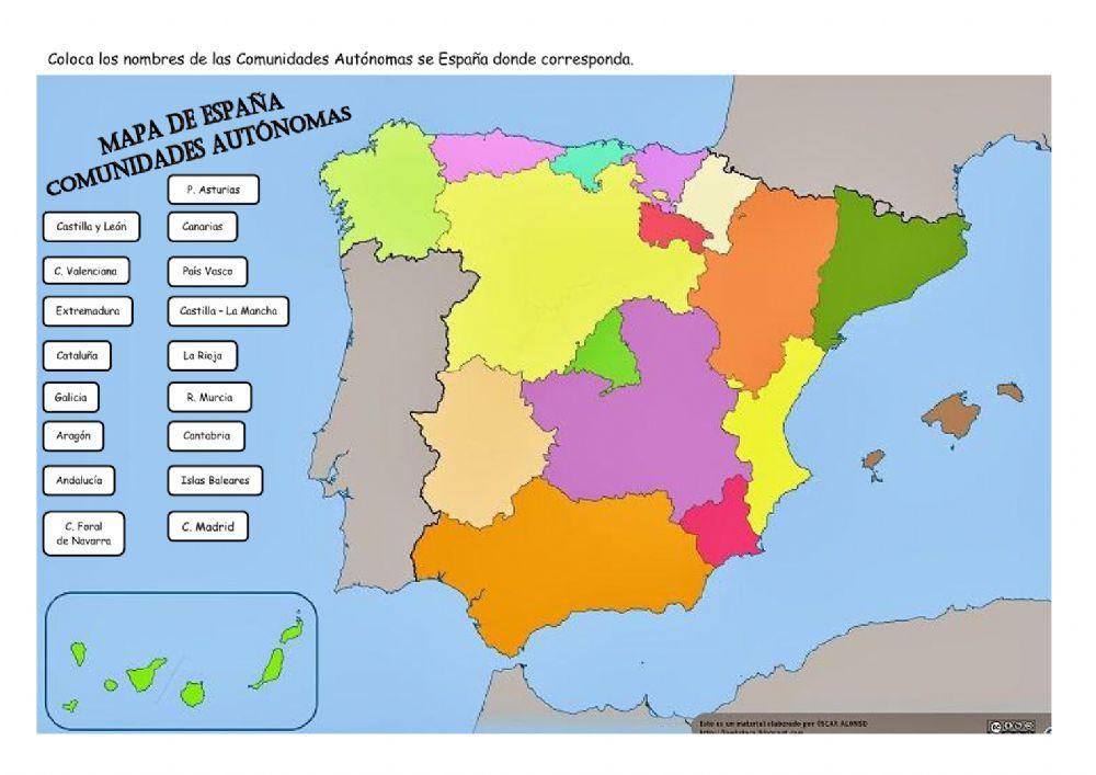 Mapa Comunidades Autónomas