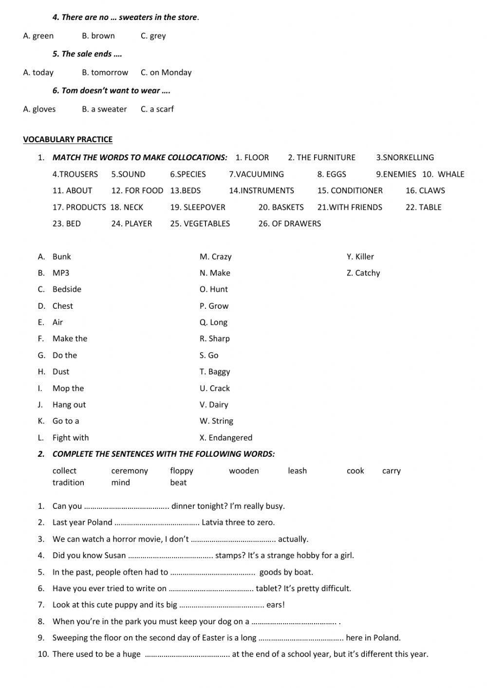 Dz 5 summer exam review
