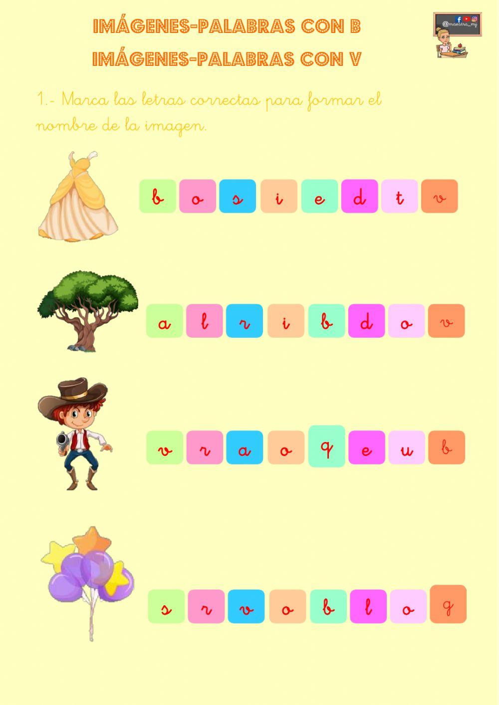 Palabras B-V Palabras B-V
