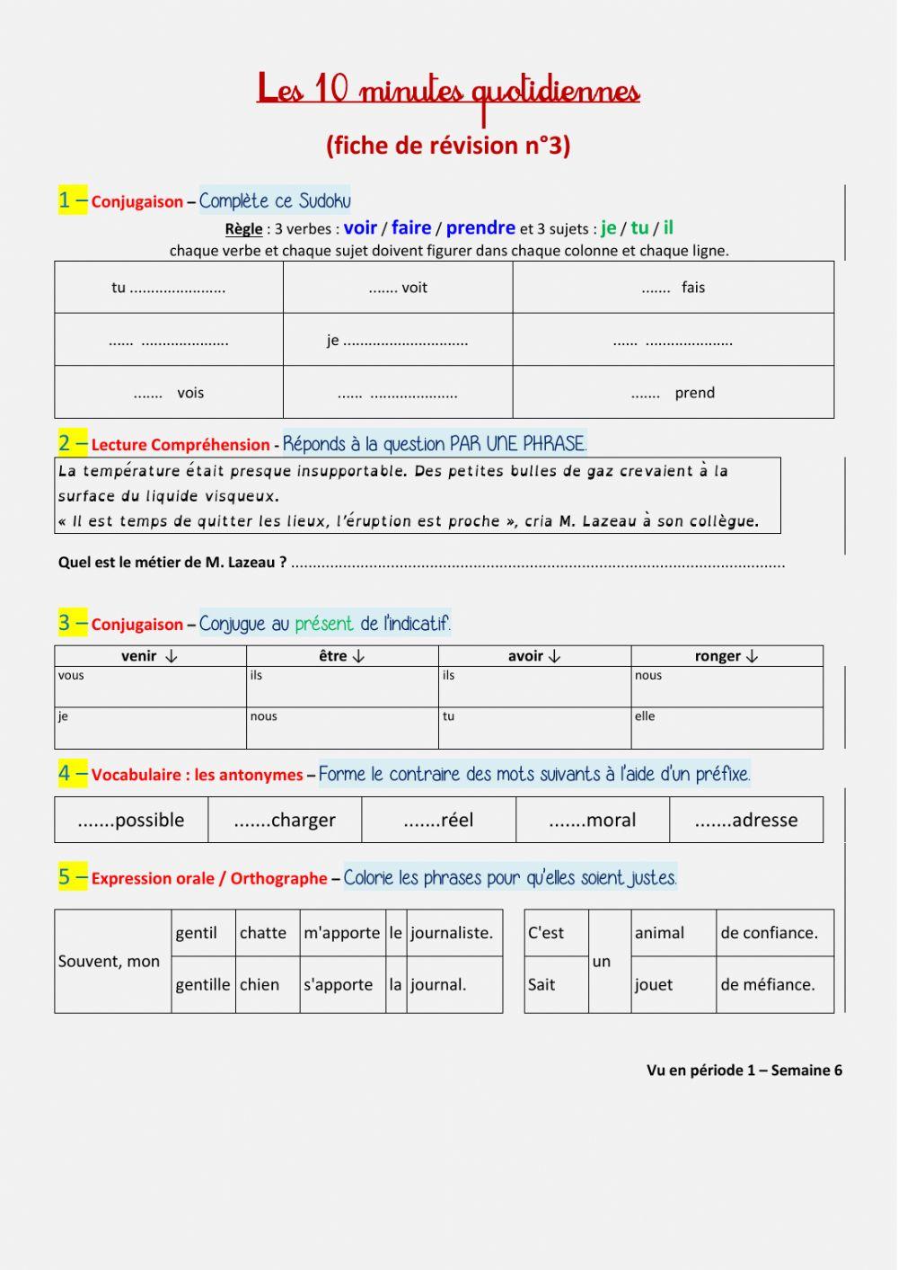Les dix minutes quotidiennes - 3