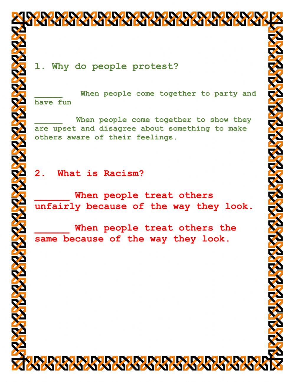 Racism: Why do people protest?