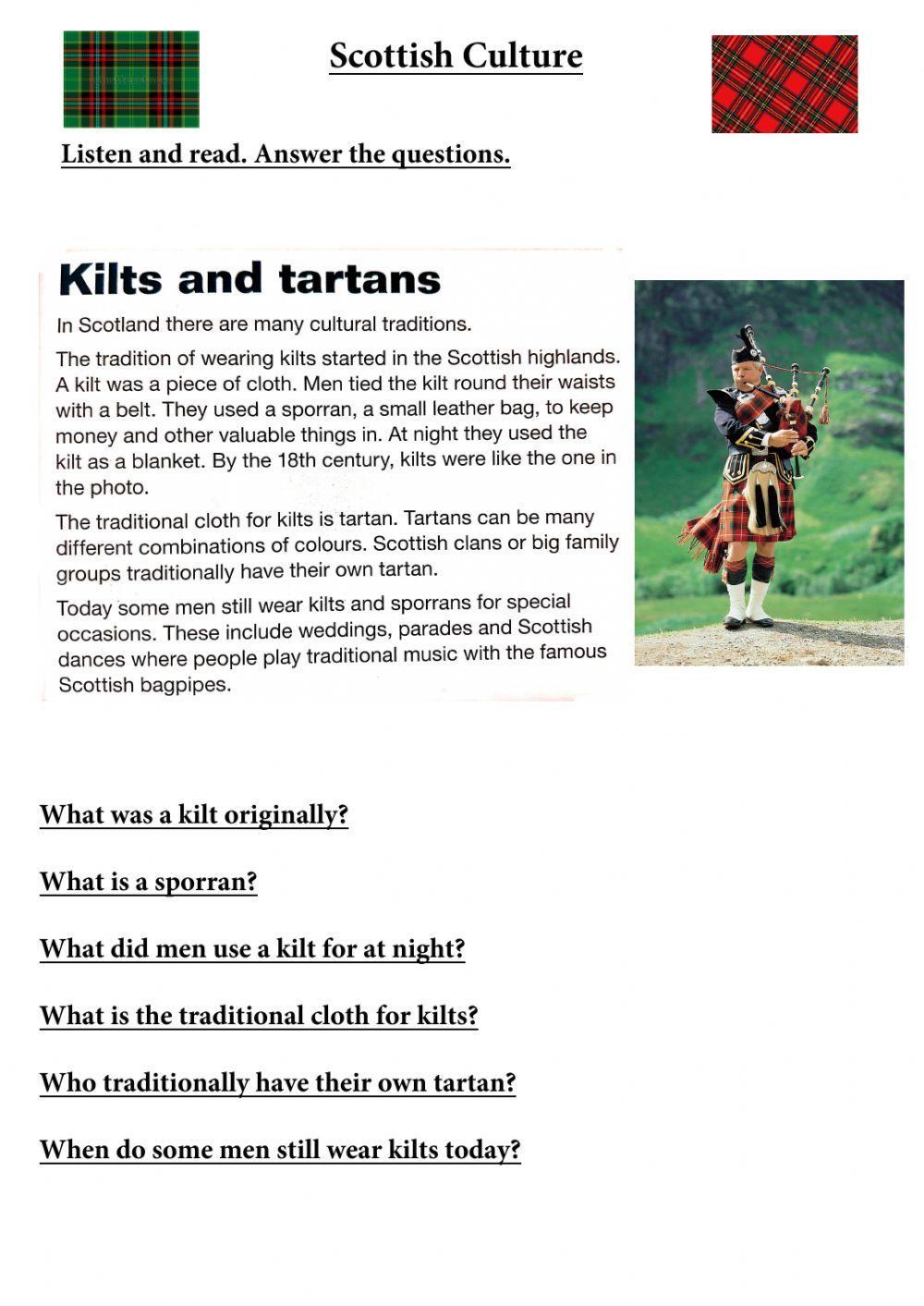 Kilts and tartans