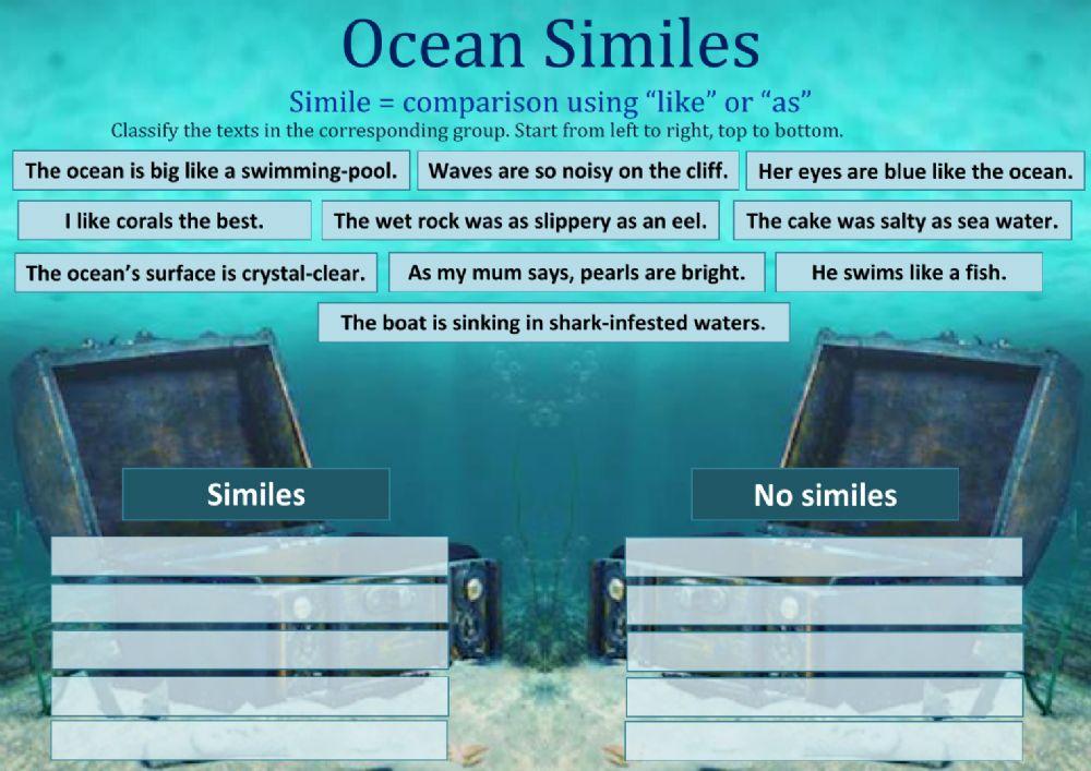 Ocean similes