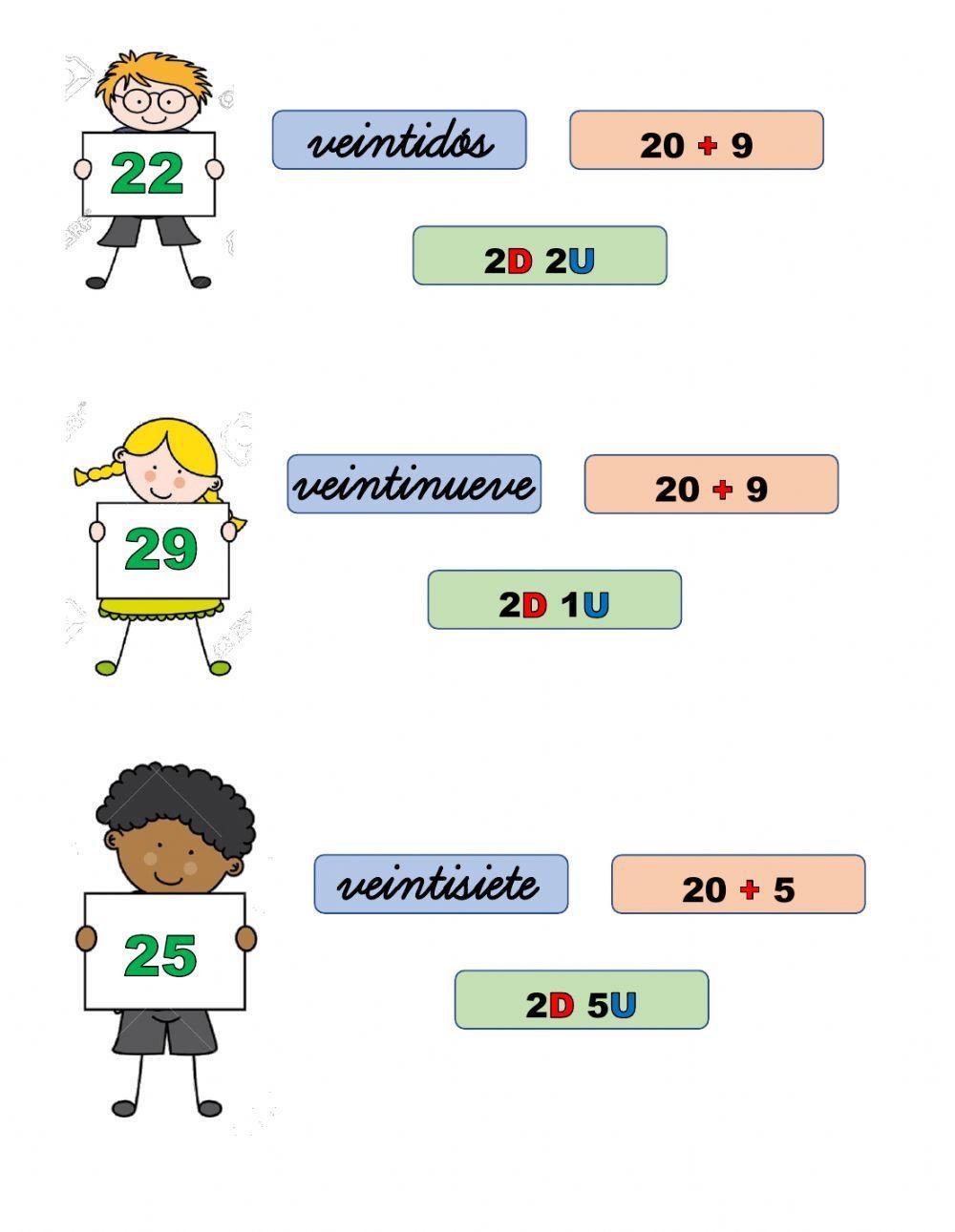 Números hasta el 29