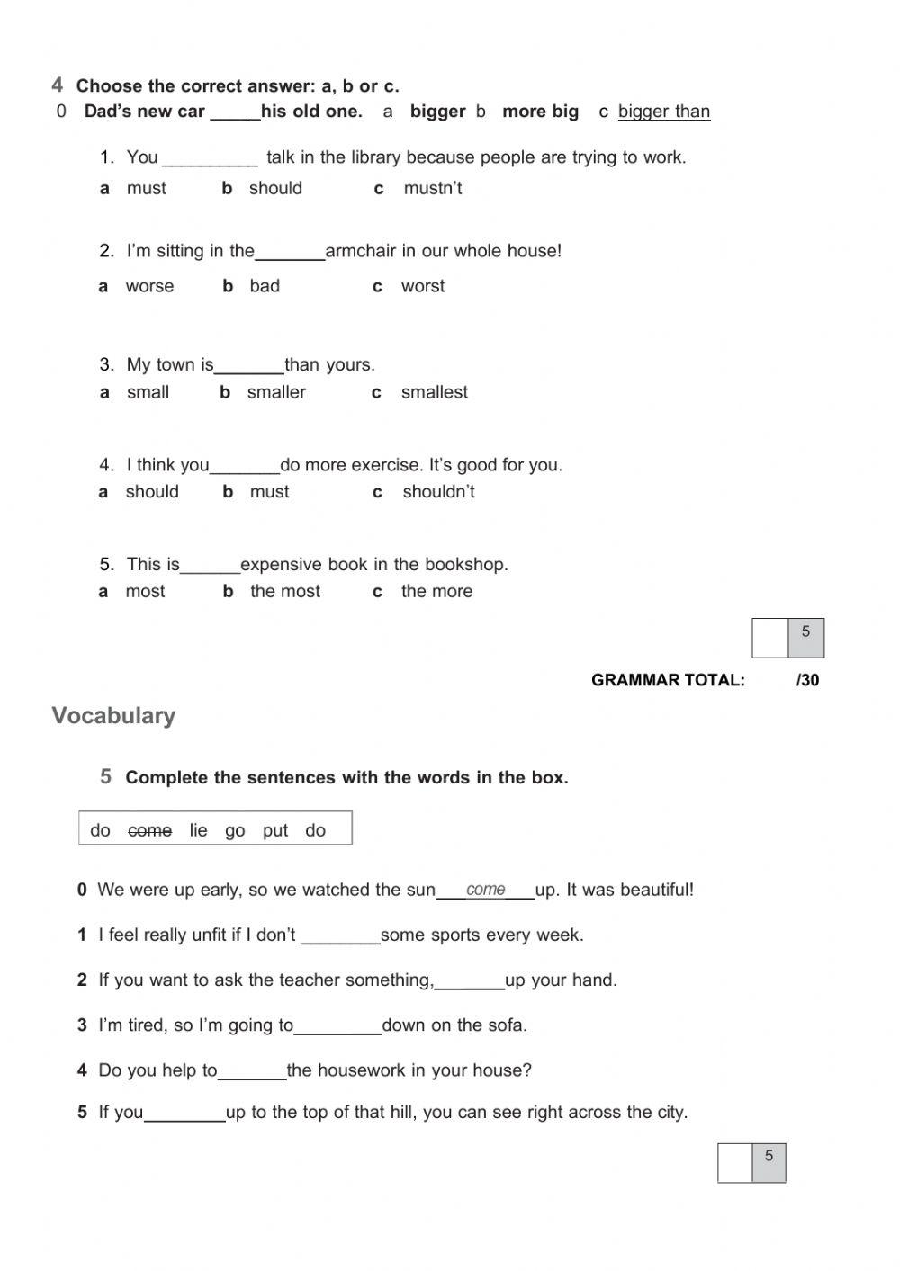 EYES OPEN 2 - UNIT 4 TEST