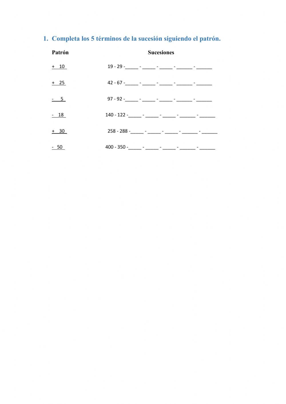 Sucesiones crecientes y decrecientes