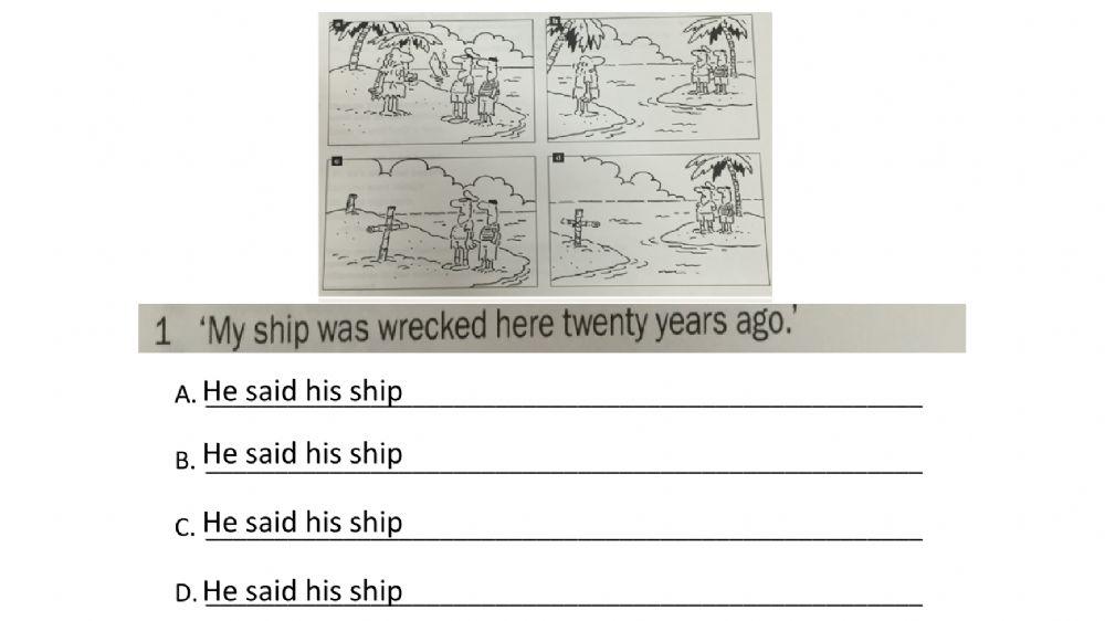 Reported Speech practice