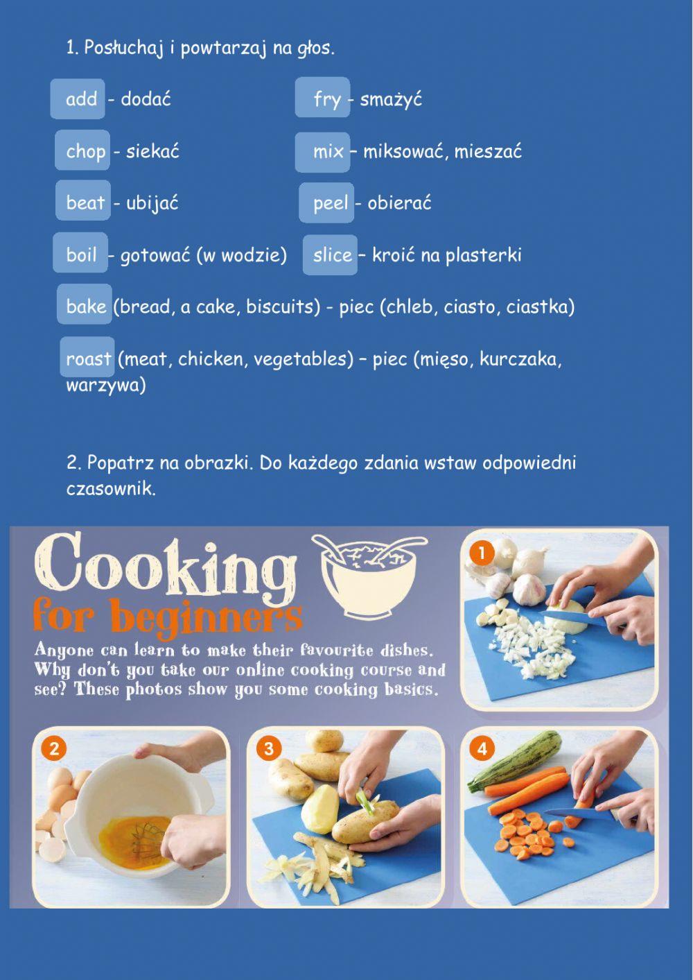 Cooking verbs