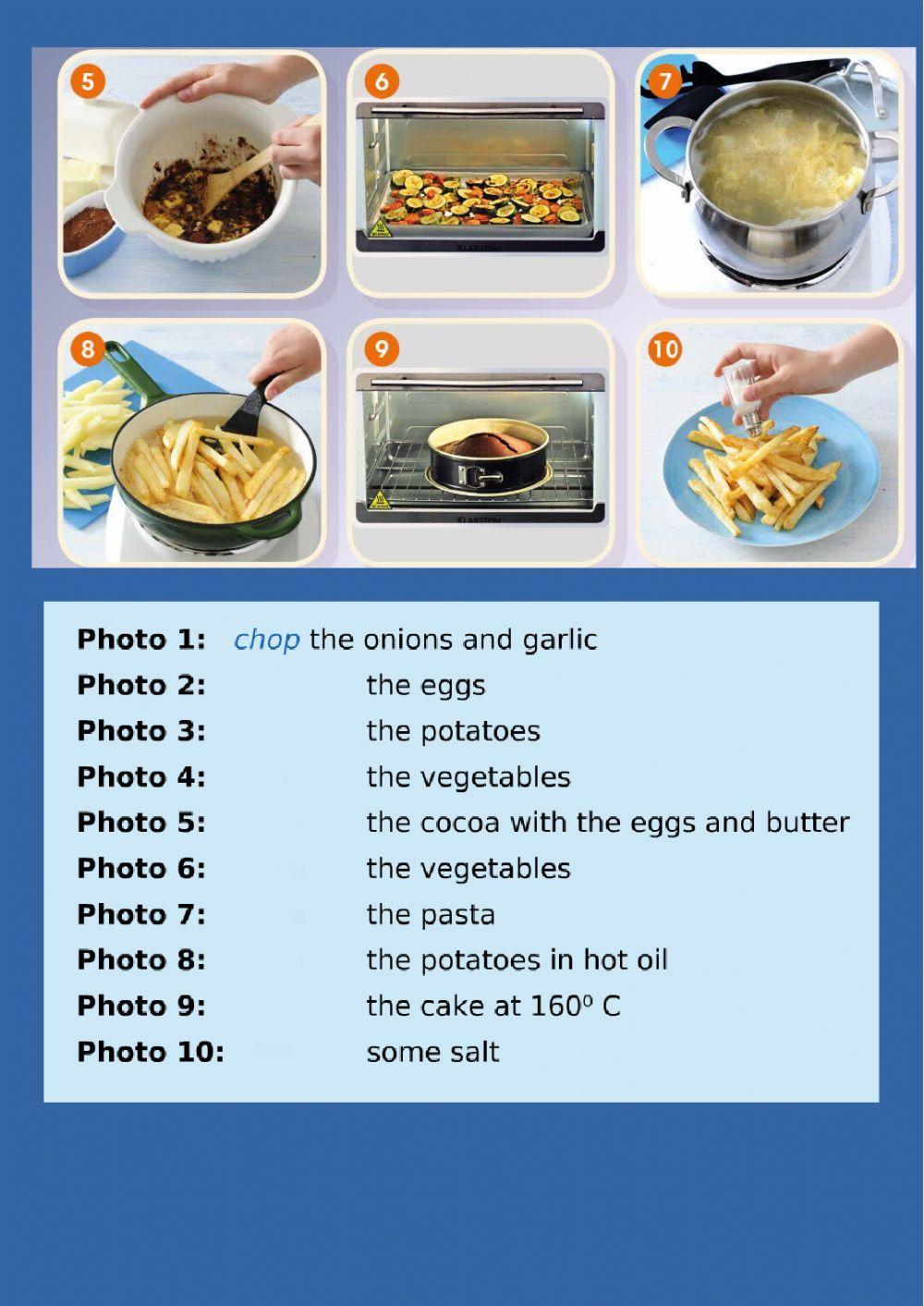 Cooking verbs