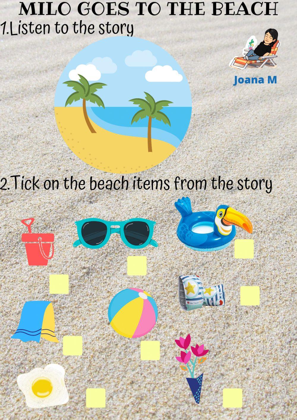 Milo goes to the beach