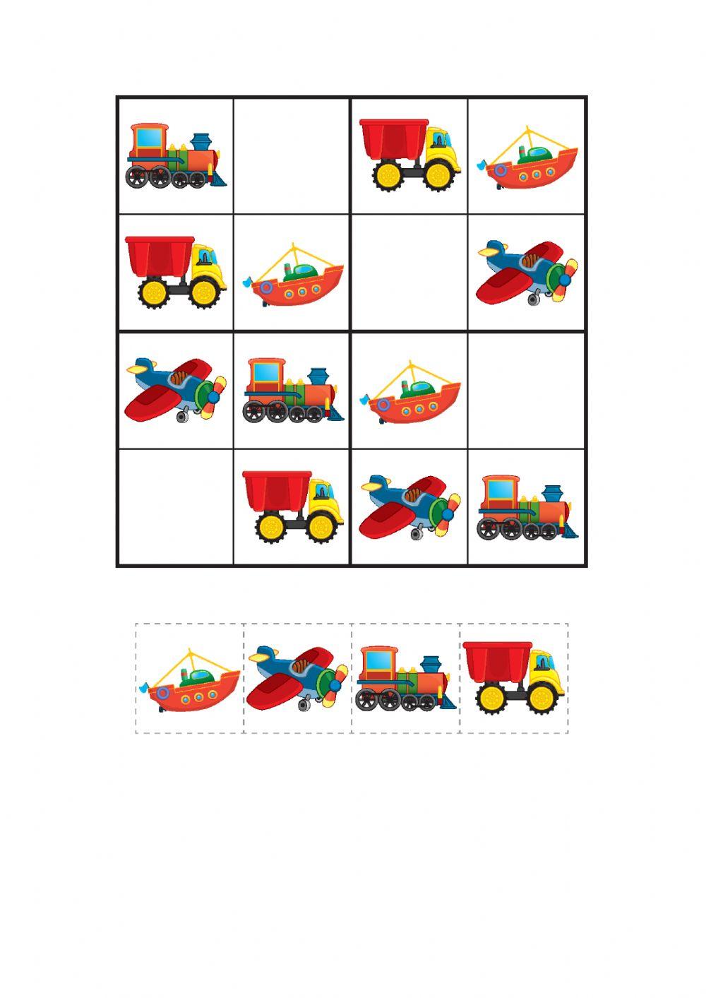 Sudoku online worksheet for Νηπιαγωγείο | Live Worksheets