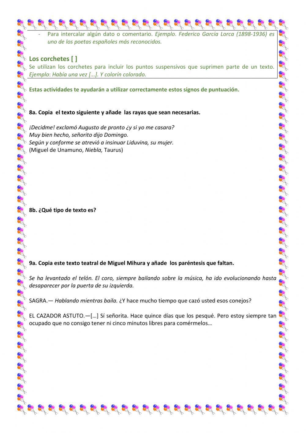 Repaso tema 12 Lengua