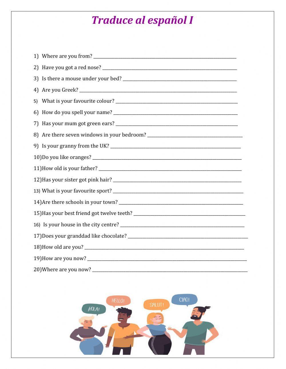 Traduccion al españo I